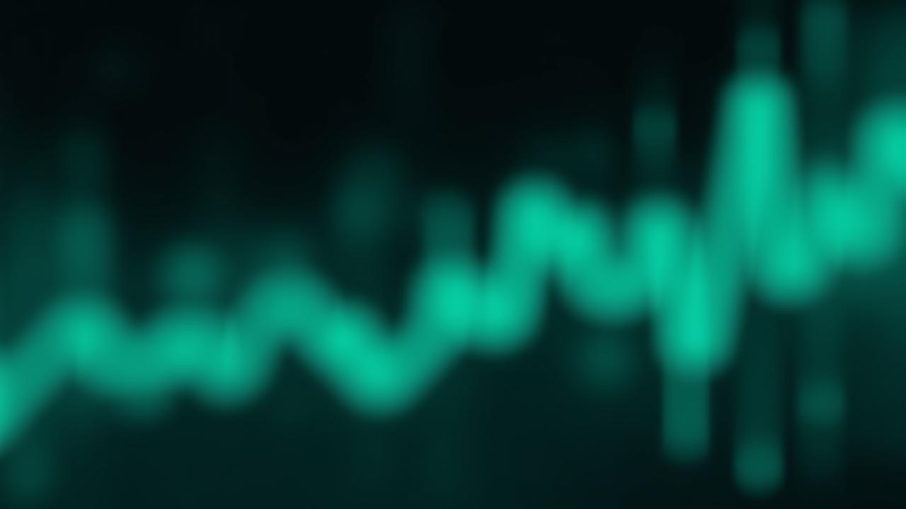 Abstract visualization of high-frequency trading data streams and candlestick patterns