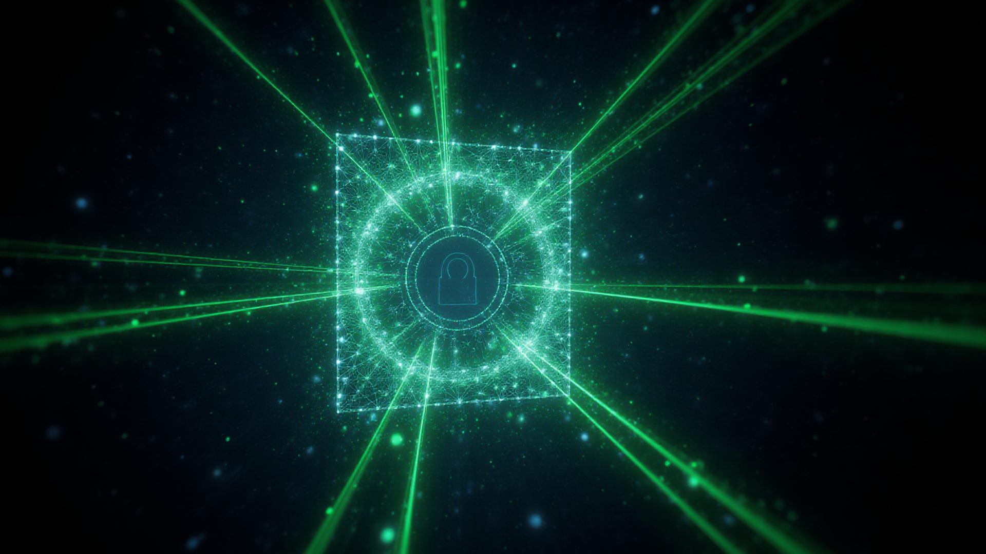 Abstract visualization of digital security architecture